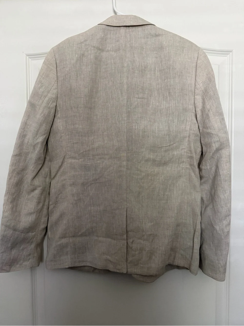 H&M Beige Linen Blend Tailored Blazer